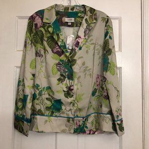 *SOLD* J Crew Collection Ratti Leafy Floral Drapey Jacket